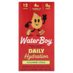 Daily Hydration, смесь для приготовления электролитического напитка, огурец и цитрус, 12 стиков в упаковке, 3,2 г (0,11 унции) — Waterboy