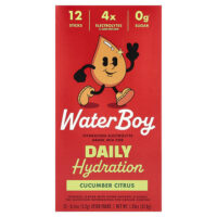 Daily Hydration, смесь для приготовления электролитического напитка, огурец и цитрус, 12 стиков в упаковке, 3,2 г (0,11 унции) — Waterboy