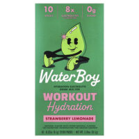 Workout Hydration, смесь для приготовления электролитического напитка, со вкусом клубничного лимонада, 10 пакетиков-стиков по 6,1 г (0,22 унции) — Waterboy