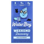 Weekend Recovery, смесь для приготовления напитков с электролитами для гидратации, голубая малина, 8 пакетиков по 7 г (0,25 унции) — Waterboy