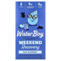 Weekend Recovery, смесь для приготовления напитков с электролитами для гидратации, голубая малина, 8 пакетиков по 7 г (0,25 унции) — Waterboy