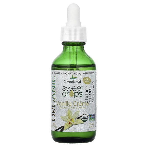 wdn12772_v_28.jpg Organic Sweet Drops™, со вкусом ванильного крема, 60 мл (2 жидк. унции) — SweetLeaf Stevia