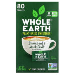 листья стевии и архат с эритритолом, 80 пакетиков, 160 г (5,6 унции) — Whole Earth