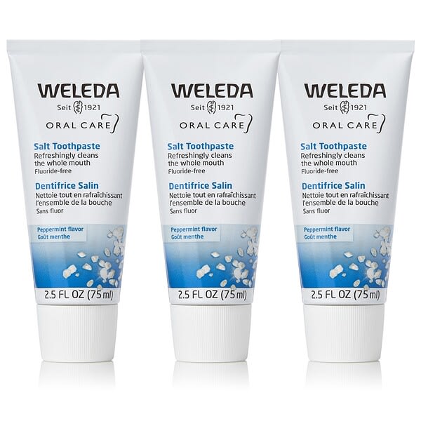 wed06758_v_1.jpg Oral Care Salt Toothpaste Refreshing Fluoride Free Peppermint, 2.5 oz Each / Pack of 3 — Weleda