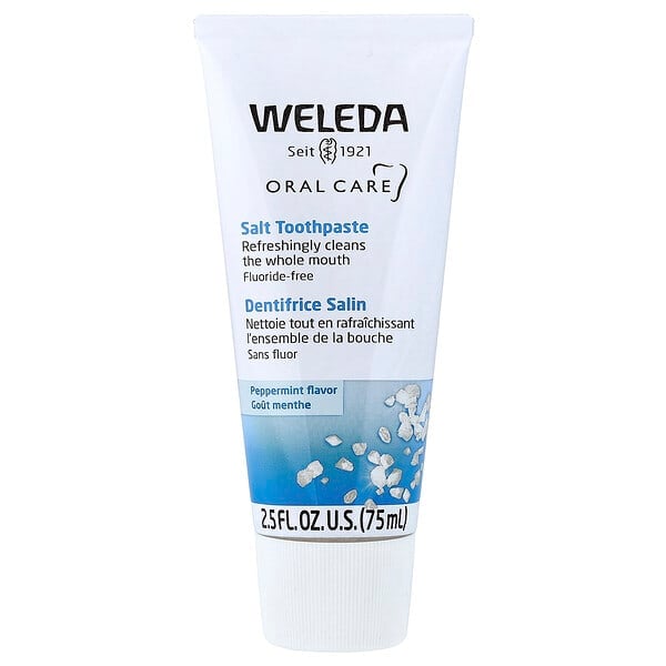 wed09809_v_75.jpg Oral Care, солевая зубная паста, без фторидов, со вкусом перечной мяты, 75 мл (2,5 жидк. унции) — Weleda