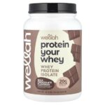 Protein Your Whey, изолят сывороточного протеина, молочный шоколад, 852 г (1,9 фунта) — Wellah