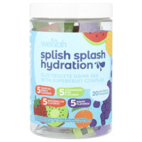 Splish Splash Hydration, разнообразные, 20 пакетиков по 4,9–5,2 г (0,2 унции) — Wellah