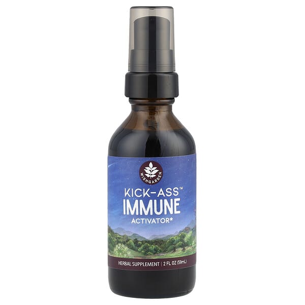 wgh19072_v_24.jpg Kick-Ass™ Immune, активатор, 59 мл (2 жидк. унц.) — WishGarden Herbs