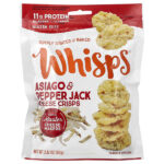 Whisps, чипсы с сыром, азиаго и перцем, 60 г (2,12 унции)