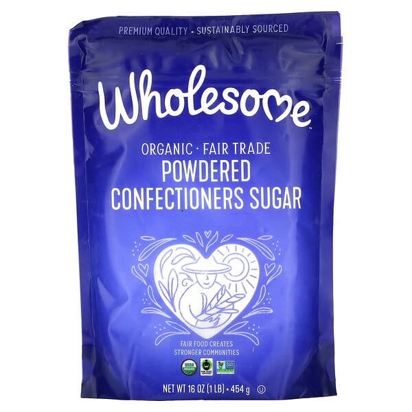whs32004_v_17.jpg Органический сахар в пудре, 454 г (1 фунт) — Wholesome Sweeteners
