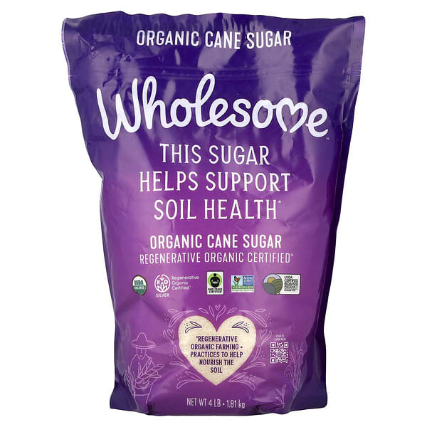 whs46641_v_45.jpg органический тростниковый сахар, 1,81 кг (4 фунта) — Wholesome Sweeteners