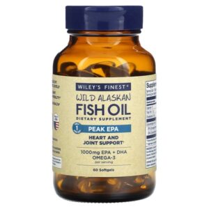 жир дикой аляскинской рыбы, максимальное содержание ЭПК, 60 капсул — Wiley's Finest