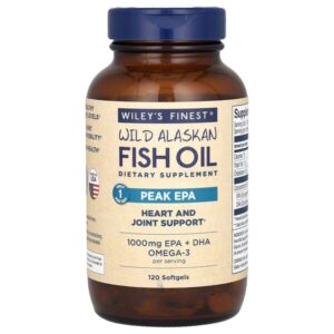 жир дикой аляскинской рыбы, максимальное содержание ЭПК, 120 капсул — Wiley's Finest