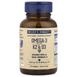 омега-3 с витаминами K2 и D3, 60 капсул — Wiley's Finest