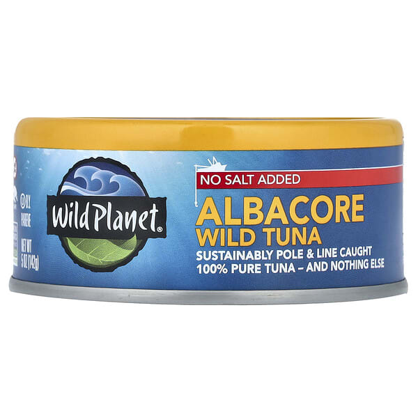 wld00054_v_40.jpg Дикий тунец Albacore, без добавления соли, 142 г (5 унций) — Wild Planet