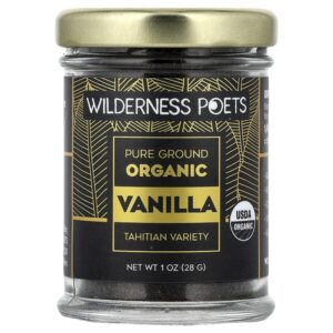 чистая молотая органическая ваниль, таитянский вкус, 28 г (1 унция) — Wilderness Poets