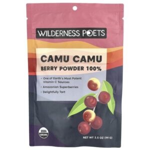 порошок из органических ягод каму-каму, 99 г (3,5 унции) — Wilderness Poets