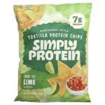 ресторанные протеиновые чипсы из тортильи, с вкусом лайма, 130 г (4,58 унции) — Simply Protein