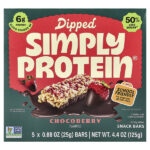 батончики-снеки, батончики с шоколадом, 5 шт. по 25 г (0,88 унции) — Simply Protein