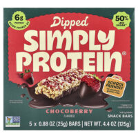батончики-снеки, батончики с шоколадом, 5 шт. по 25 г (0,88 унции) — Simply Protein