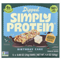батончики-снеки, со вкусом торта, 5 батончиков по 25 г (0,88 унции) — Simply Protein