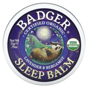 Органический бальзам для сна, лаванда и бергамот, 21 г (0,75 унции) — Badger