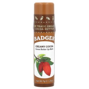 Бальзам для губ с какао, сливочное какао, .25 унции (7 г) — Badger