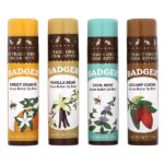 Organic, набор бальзамов для губ с маслом какао, 4 упаковки по 7 г (0,25 унции) — Badger