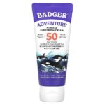 Adventure, солнцезащитный крем с минералами, SPF 50, без запаха, 87 мл (2,9 жидк. унции) — Badger