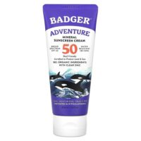 Adventure, солнцезащитный крем с минералами, SPF 50, без запаха, 87 мл (2,9 жидк. унции) — Badger