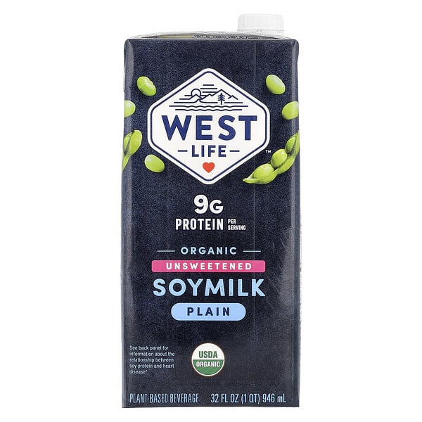 wst96015_v_10.jpg West Life, органическое соевое молоко, без подсластителей, без добавок, 946 мл (32 жидк. унции)