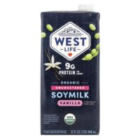 West Life, органическое соевое молоко, неподслащенное, с ванильным вкусом, 946 мл (32 жидк. унции)