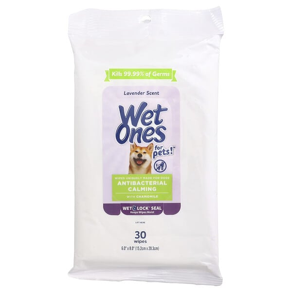 wto05290_v_3.jpg For Pets™, успокаивающие салфетки для собак, с запахом лаванды, 30 шт. — Wet Ones