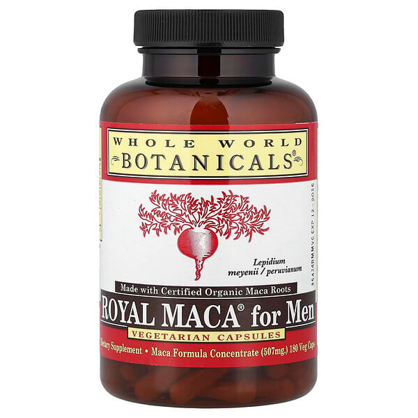 wwb00105_v_35.jpg Royal Maca®, для мужчин, 180 вегетарианских капсул — Whole World Botanicals