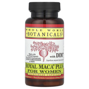 Royal Maca® Plus с DIM™ для женщин, 90 растительных капсул — Whole World Botanicals