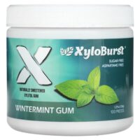 ксилитол, жевательная камедь, зимняя мята, 100 шт., 150 г (5,29 унции) — Xyloburst