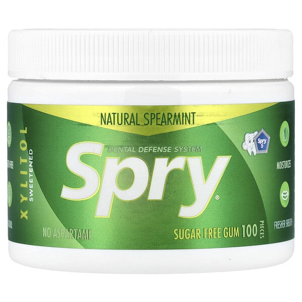 xlr00012_v_47.jpg Spry®, жевательная резинка без сахара, натуральная мята колосистая, 100 шт. — Xlear