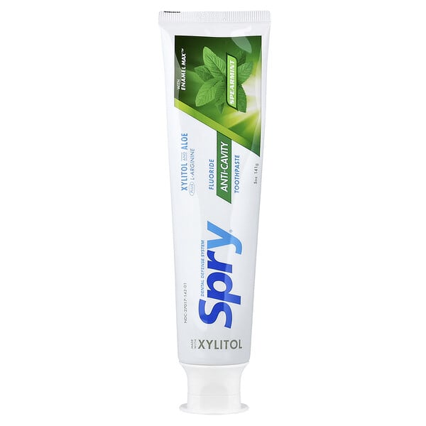 xlr00060_v_59.jpg Spry®, зубная паста против кариеса, с фторидом, мята, 141 г (5 унций) — Xlear