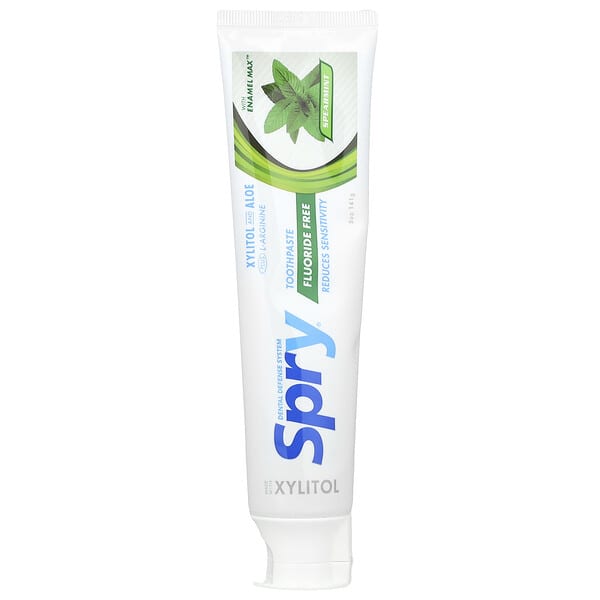 xlr00132_v_51.jpg Natural Spry, зубная паста против зубного налета, без фтора, мята, 141 г (5 унций) — Xlear
