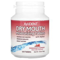 Dry Mouth, увлажняющие таблетки с ксилитолом, гранат и малина, 100 таблеток — XyliDENT