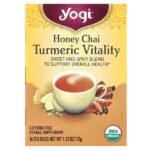 Turmeric Vitality, чай с медом и куркумой, 16 чайных пакетиков, 32 г (1,12 унции) — Yogi Tea
