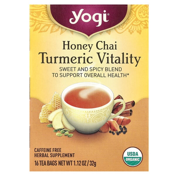ygt20648_v_65.jpg Turmeric Vitality, чай с медом и куркумой, 16 чайных пакетиков, 32 г (1,12 унции) — Yogi Tea