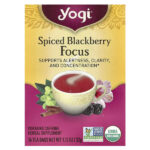 Focus, ежевика с пряностями, 16 чайных пакетиков, 32 г (1,12 унции) — Yogi Tea