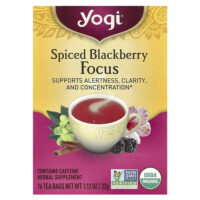 Focus, ежевика с пряностями, 16 чайных пакетиков, 32 г (1,12 унции) — Yogi Tea