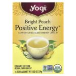 Positive Energy™, Bright Peach , 16 Tea Bags, 1.02 oz (29 g) — Yogi Tea