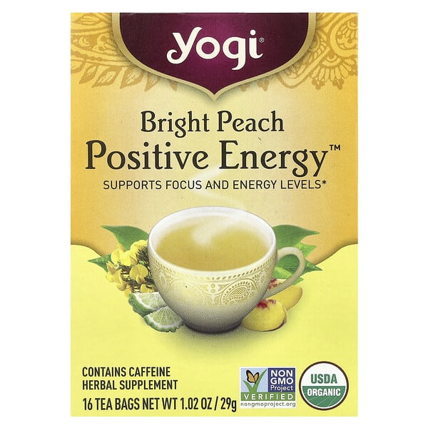 ygt20878_v_17.jpg Positive Energy™, Bright Peach , 16 Tea Bags, 1.02 oz (29 g) — Yogi Tea