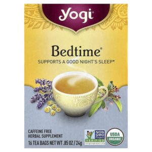 Bedtime®, без кофеина, 16 чайных пакетиков, 24 г — Yogi Tea