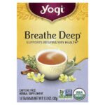 Breathe Deep®, без кофеина, 16 чайных пакетиков, 32 г (1,12 унции) — Yogi Tea