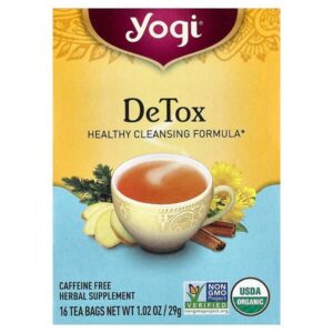 DeTox, без кофеина, 16 чайных пакетиков, 29 г (1,02 унции) — Yogi Tea