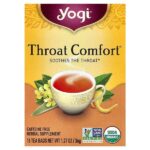 Throat Comfort®, без кофеина, 16 чайных пакетиков, 36 г (1,27 унции) — Yogi Tea